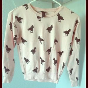 Pink and black horse shirt
